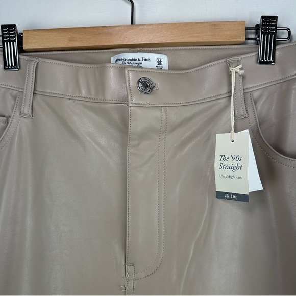 Abercrombie  and Fitch 90’s Ultra High Rise Faux Leather Pants - Picture 5 of 8